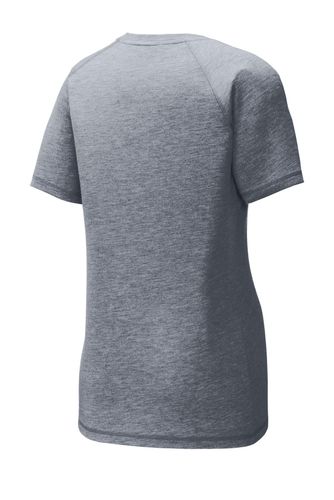 Sport-Tek Ladies PosiCharge Tri-Blend Wicking Scoop Neck Raglan Tee. LST400 image thumbnail