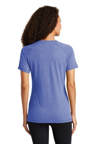 Sport-Tek Ladies PosiCharge Tri-Blend Wicking Scoop Neck Raglan Tee. LST400 image thumbnail