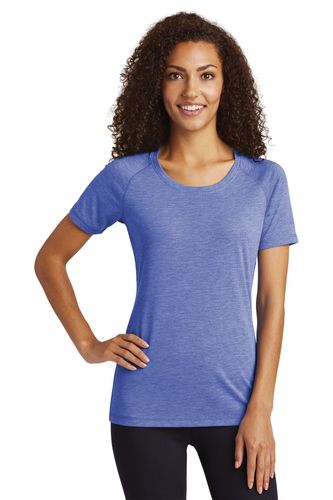 Sport-Tek Ladies PosiCharge Tri-Blend Wicking Scoop Neck Raglan Tee. LST400 image thumbnail