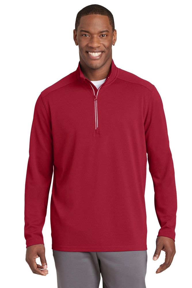 Sport-Tek Sport-Wick Textured 1/4-Zip Pullover. ST860 primary image
