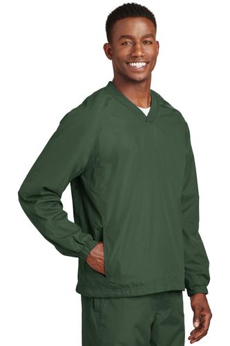 Sport-Tek V-Neck Raglan Wind Shirt. JST72 image thumbnail