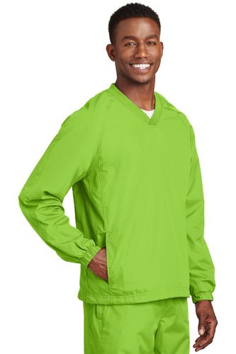 Sport-Tek V-Neck Raglan Wind Shirt. JST72 image thumbnail