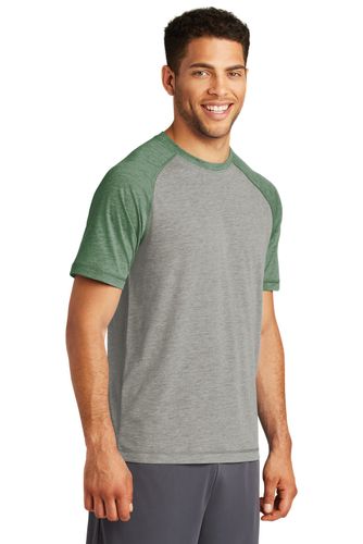 Sport-Tek PosiCharge Tri-Blend Wicking Raglan Tee. ST400 image thumbnail