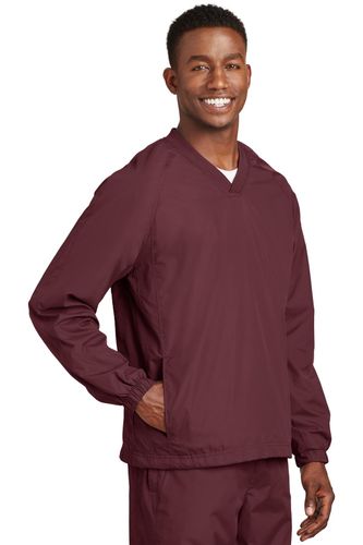 Sport-Tek V-Neck Raglan Wind Shirt. JST72 image thumbnail