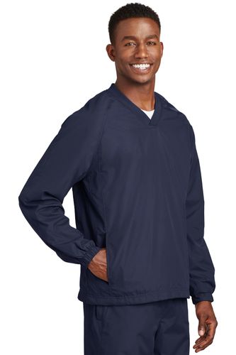 Sport-Tek V-Neck Raglan Wind Shirt. JST72 image thumbnail
