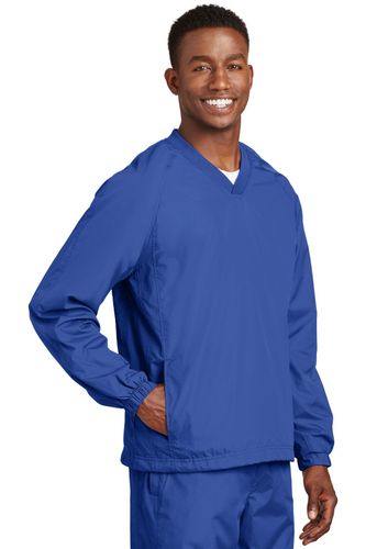 Sport-Tek V-Neck Raglan Wind Shirt. JST72 image thumbnail
