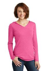 Image of District Women's Perfect Tri Long Sleeve Hoodie. DM139L