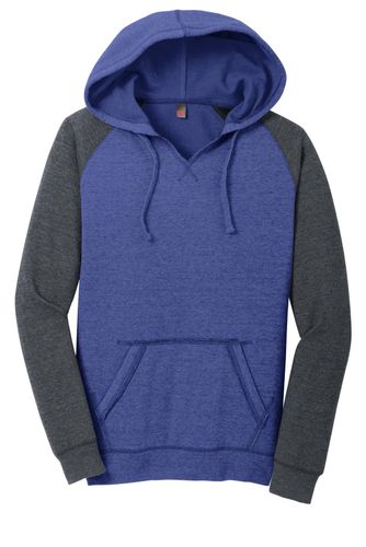 District Women's Lightweight Fleece Raglan Hoodie. DT296 image thumbnail