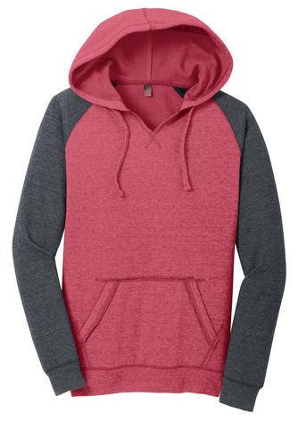 District Women's Lightweight Fleece Raglan Hoodie. DT296 image thumbnail
