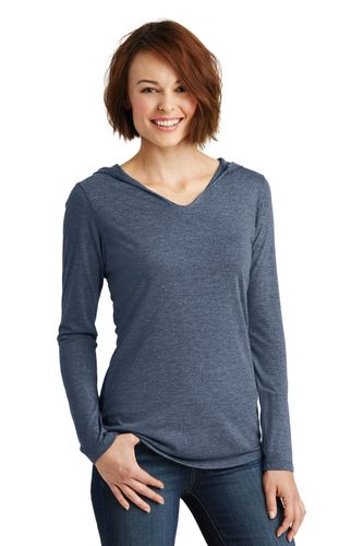 District Women's Perfect Tri Long Sleeve Hoodie. DM139L image thumbnail