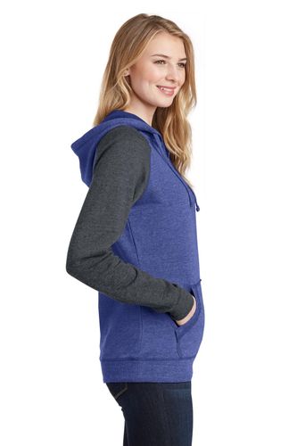 District Women's Lightweight Fleece Raglan Hoodie. DT296 image thumbnail