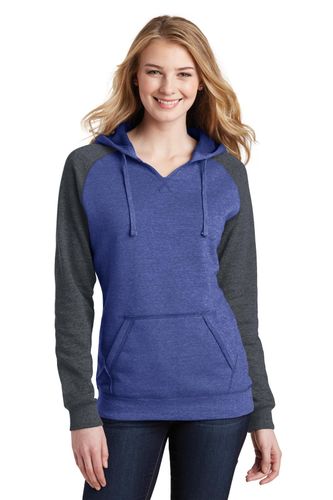 District Women's Lightweight Fleece Raglan Hoodie. DT296 image thumbnail