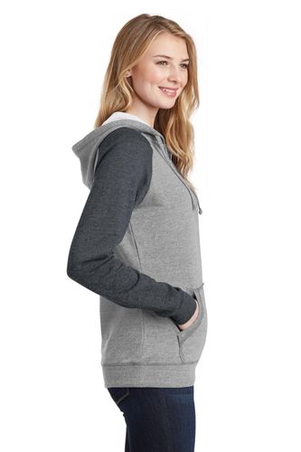 District Women's Lightweight Fleece Raglan Hoodie. DT296 image thumbnail