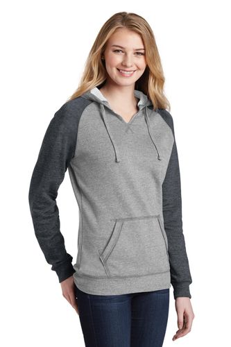District Women's Lightweight Fleece Raglan Hoodie. DT296 image thumbnail
