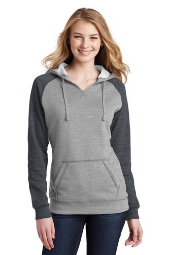 District Women's Lightweight Fleece Raglan Hoodie. DT296 image thumbnail
