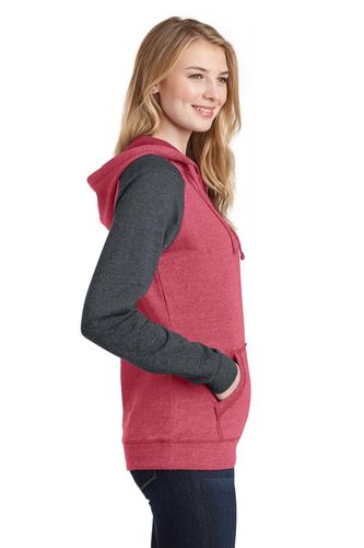 District Women's Lightweight Fleece Raglan Hoodie. DT296 image thumbnail