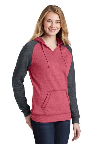 District Women's Lightweight Fleece Raglan Hoodie. DT296 image thumbnail
