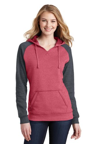 District Women's Lightweight Fleece Raglan Hoodie. DT296 image thumbnail