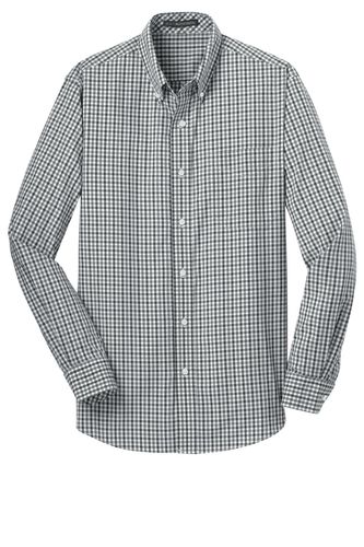 Port Authority Long Sleeve Gingham Easy Care Shirt. S654 image thumbnail