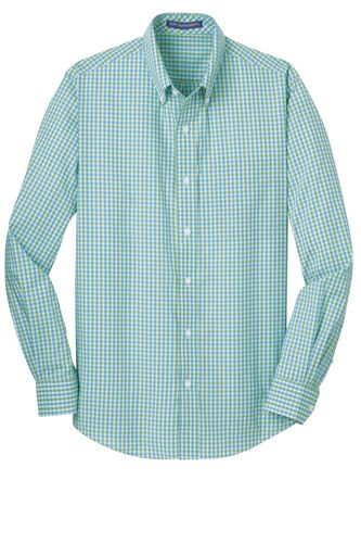 Port Authority Long Sleeve Gingham Easy Care Shirt. S654 image thumbnail
