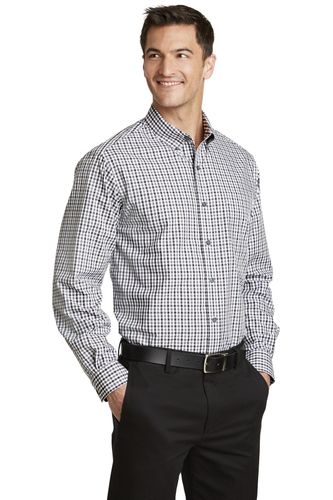 Port Authority Long Sleeve Gingham Easy Care Shirt. S654 image thumbnail