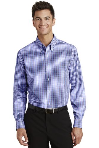 Port Authority Long Sleeve Gingham Easy Care Shirt. S654 image thumbnail