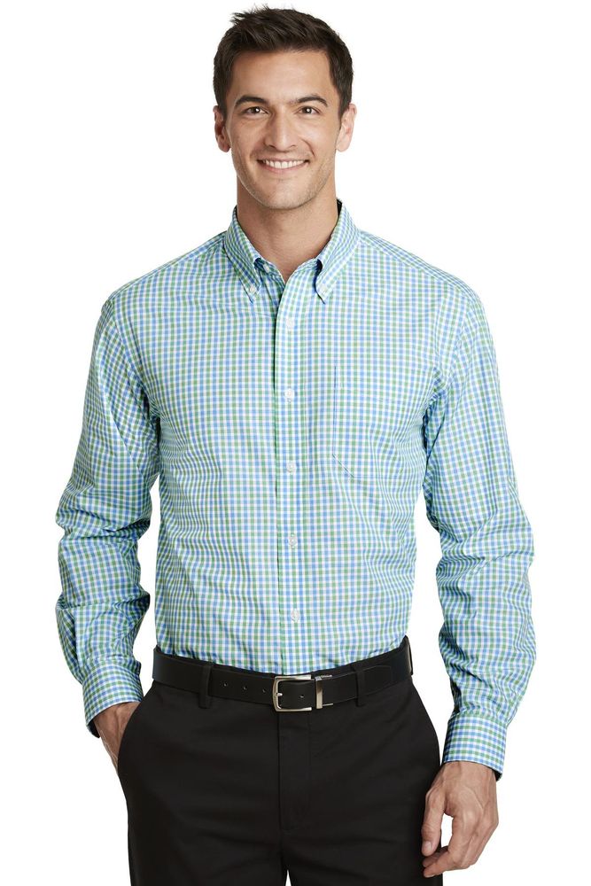 Port Authority Long Sleeve Gingham Easy Care Shirt. S654 primary image