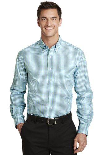 Port Authority Long Sleeve Gingham Easy Care Shirt. S654 image thumbnail