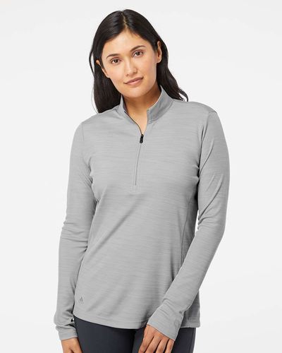 Women's Lightweight Mélange Quarter-Zip Pullover - A476 image thumbnail