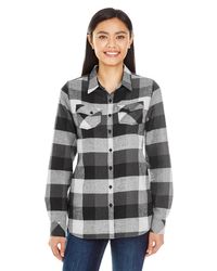 Image of Ladies' Plaid Boyfriend Flannel Shirt