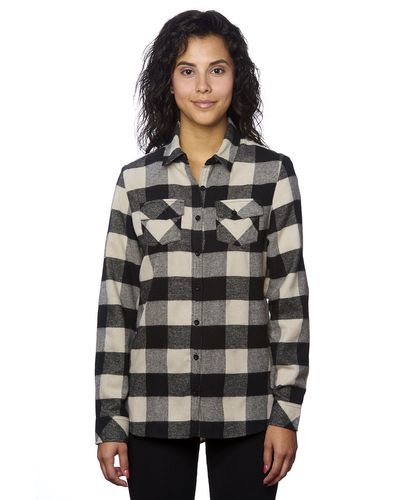 Ladies' Plaid Boyfriend Flannel Shirt image thumbnail