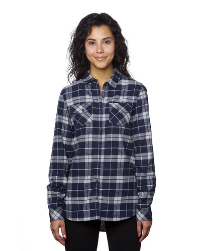 Ladies' Plaid Boyfriend Flannel Shirt image thumbnail