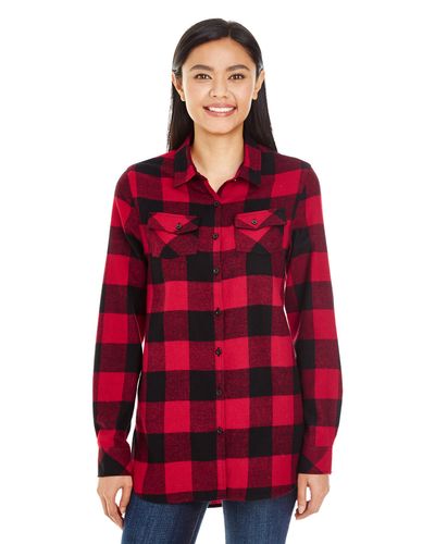 Ladies' Plaid Boyfriend Flannel Shirt image thumbnail