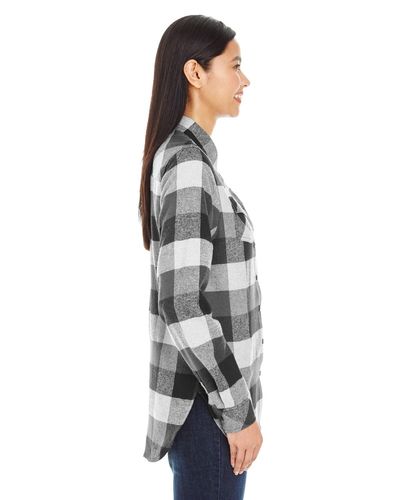 Ladies' Plaid Boyfriend Flannel Shirt image thumbnail