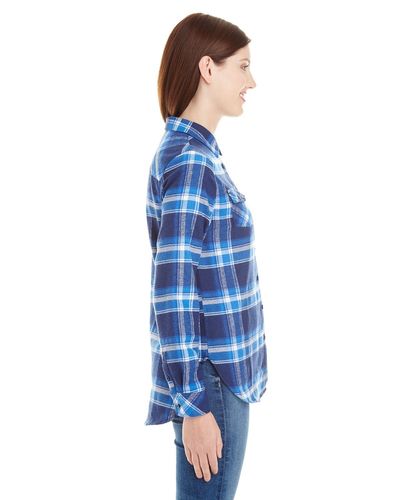 Ladies' Plaid Boyfriend Flannel Shirt image thumbnail