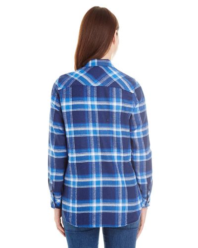 Ladies' Plaid Boyfriend Flannel Shirt image thumbnail