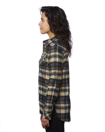Ladies' Plaid Boyfriend Flannel Shirt image thumbnail