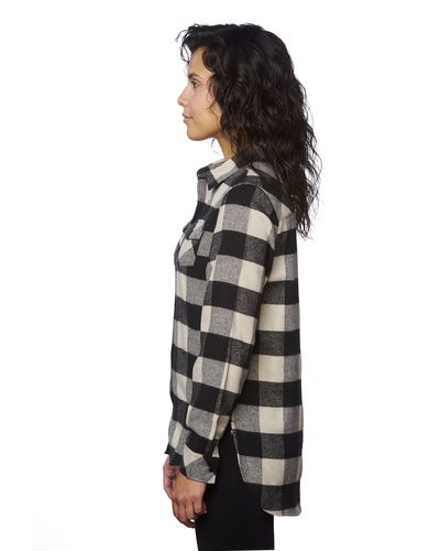 Ladies' Plaid Boyfriend Flannel Shirt image thumbnail