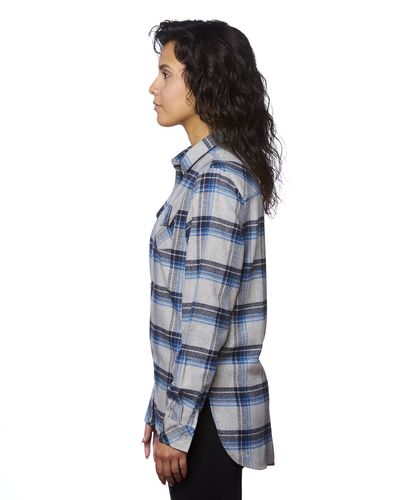 Ladies' Plaid Boyfriend Flannel Shirt image thumbnail