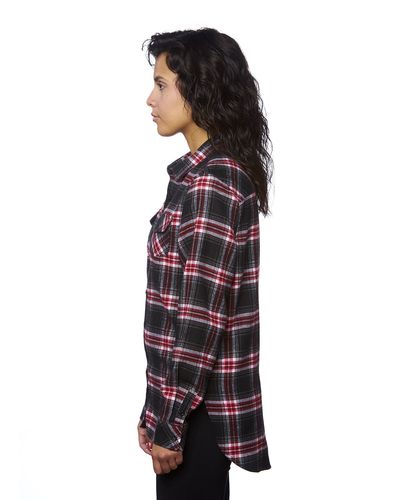 Ladies' Plaid Boyfriend Flannel Shirt image thumbnail