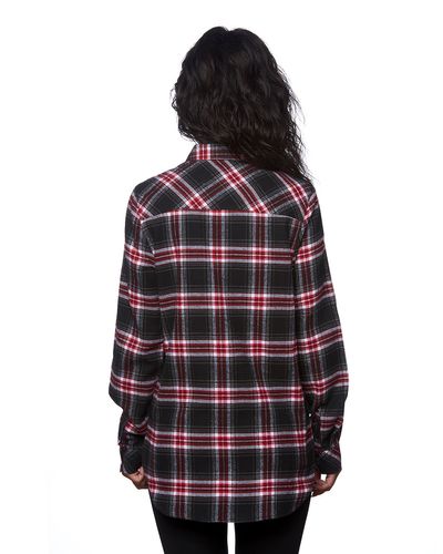 Ladies' Plaid Boyfriend Flannel Shirt image thumbnail