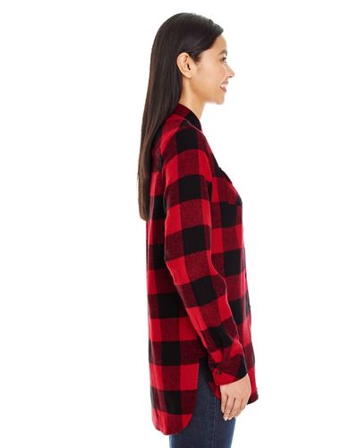 Ladies' Plaid Boyfriend Flannel Shirt image thumbnail