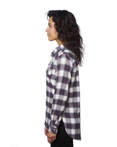 Ladies' Plaid Boyfriend Flannel Shirt image thumbnail
