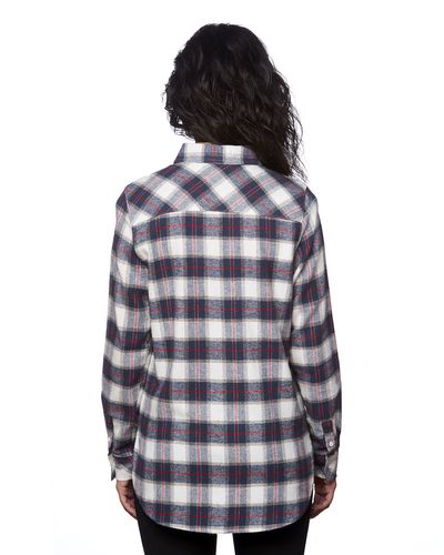 Ladies' Plaid Boyfriend Flannel Shirt image thumbnail