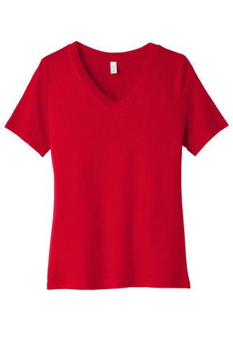 BELLA+CANVAS Women's Relaxed Jersey Short Sleeve V-Neck Tee. BC6405 image thumbnail