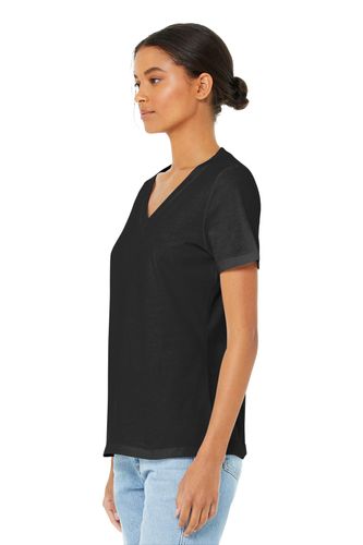 BELLA+CANVAS Women's Relaxed Jersey Short Sleeve V-Neck Tee. BC6405 image thumbnail