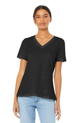 BELLA+CANVAS Women's Relaxed Jersey Short Sleeve V-Neck Tee. BC6405 image thumbnail