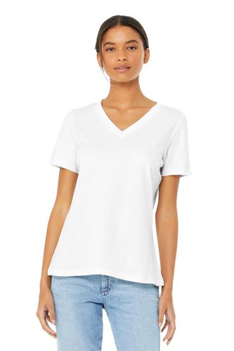 BELLA+CANVAS Women's Relaxed Jersey Short Sleeve V-Neck Tee. BC6405 image thumbnail