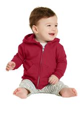 Image of Port & Company Infant Core Fleece Full-Zip Hooded Sweatshirt. CAR78IZH
