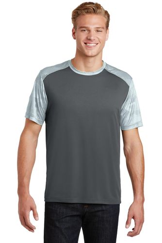 Sport-Tek CamoHex Colorblock Tee. ST371 image thumbnail